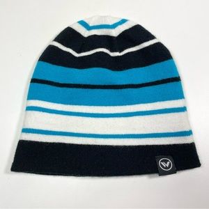 Accessory Innovations Reversible Stripes/ black logo Beanie